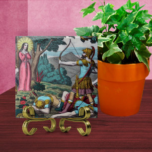 Carreau St Philomena prise avec des flèches