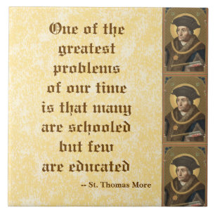 Carreau St. Thomas More (SAU 026) Citation célèbre sur l'é