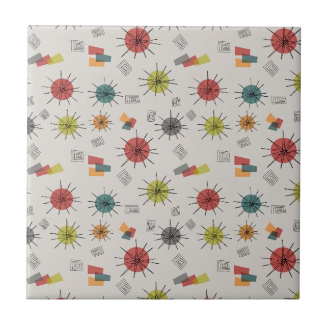 Carreau Starburst moderne du milieu du siècle  (Devant)