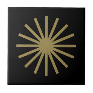 Carreau Starburst Noir et Or