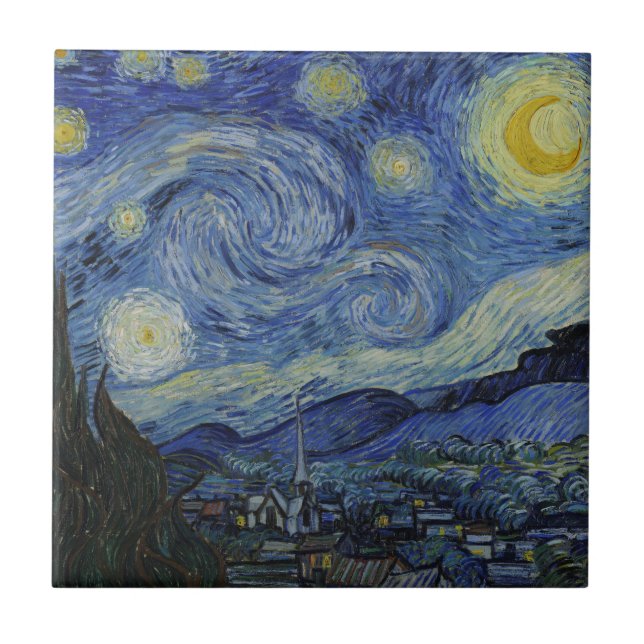 Carreau Starry Night Vincent van Gogh (Devant)