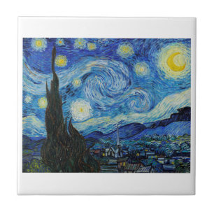 CARREAU "STARRY NIGHT" VINCENT VAN GOGH ART CARRELAGE CÉR
