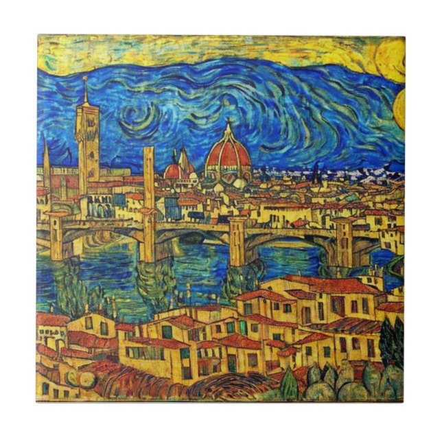 Carreau Starry Starry Night Florence Italie (Devant)