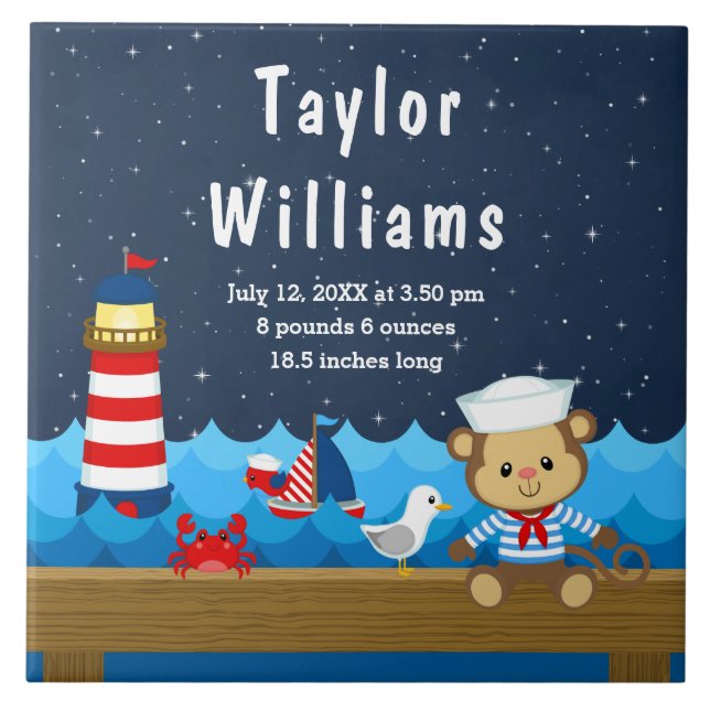 Carreau Statistiques de naissance de la Marine Rouge de si (Devant)