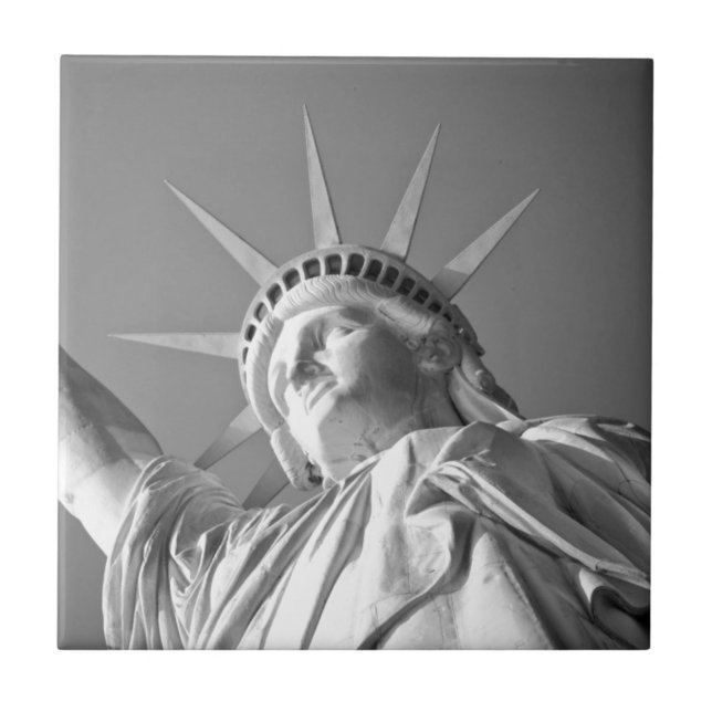 Carreau Statue blanche noire de la Liberté (Devant)