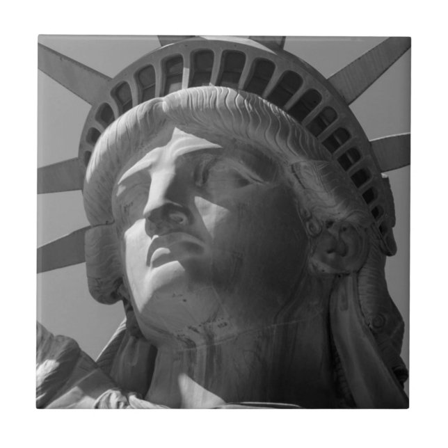 Carreau Statue blanche noire de la Liberté Gros plan Photo (Devant)
