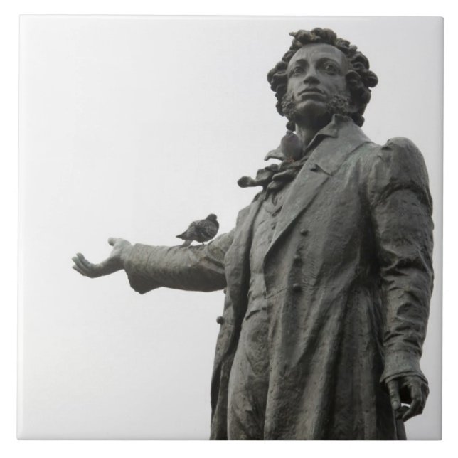 Carreau Statue d'Alexandre Pouchkine, Saint-Pétersbourg (Devant)