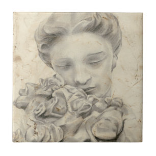 Carreau Statue dans le Jardin I