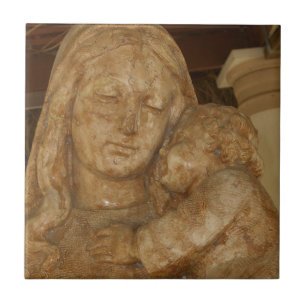 Carreau Statue de la Vierge Marie et Baby Jesus