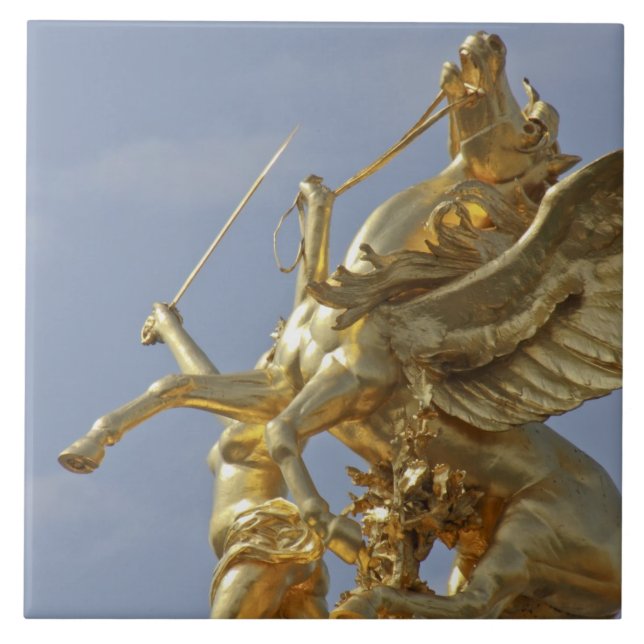 Carreau Statue de Pegasus sur le pont Alexandre III (Devant)