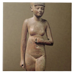 Carreau Statue d'une jeune fille d'employé (bois)