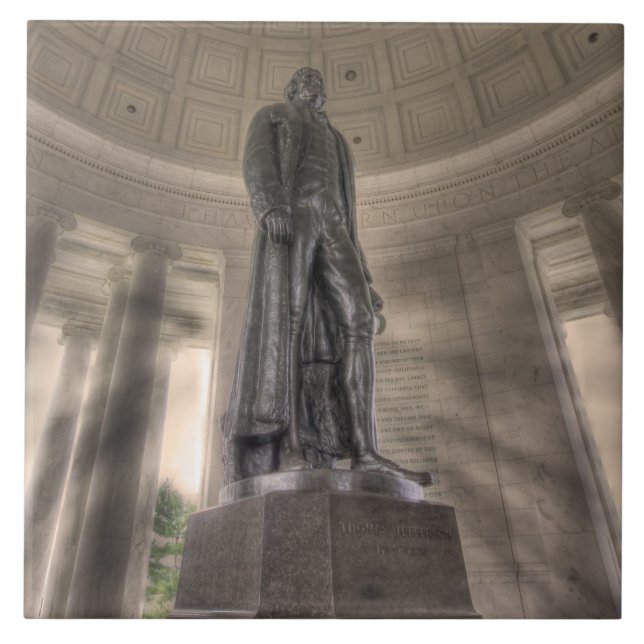 Carreau Statue en bronze du mémorial Thomas Jefferson (Devant)