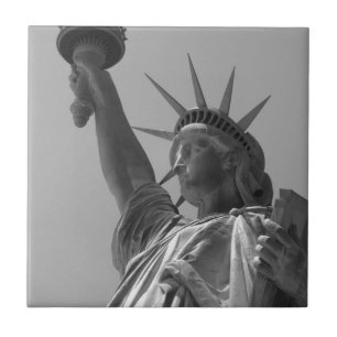 Carreau Statue noire et blanche de Liberty New York
