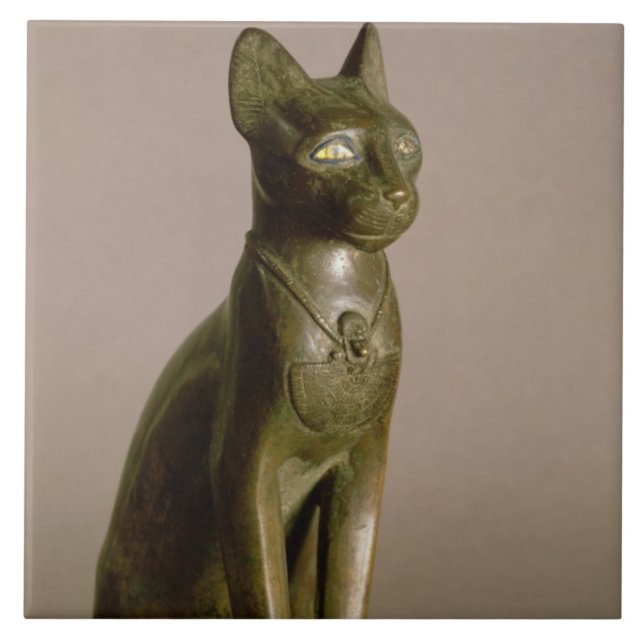 Carreau Statuette d'un chat représentant la déesse Bastet (Devant)