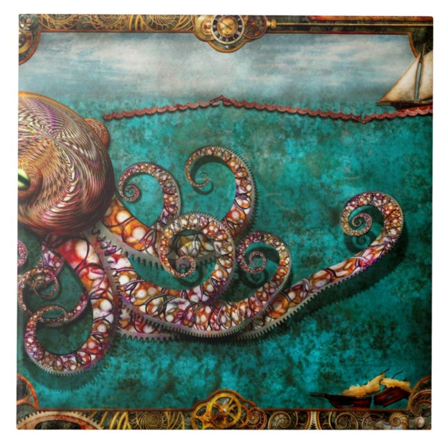 Carreau Steampunk - L'histoire du Kraken (Devant)