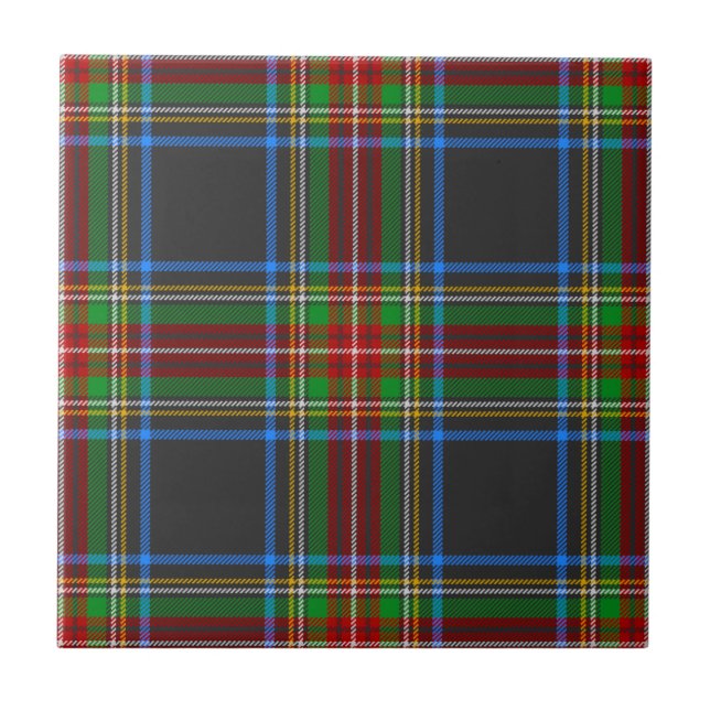 Carreau Stewart Black Clan Chasse Tartan Plaid (Devant)