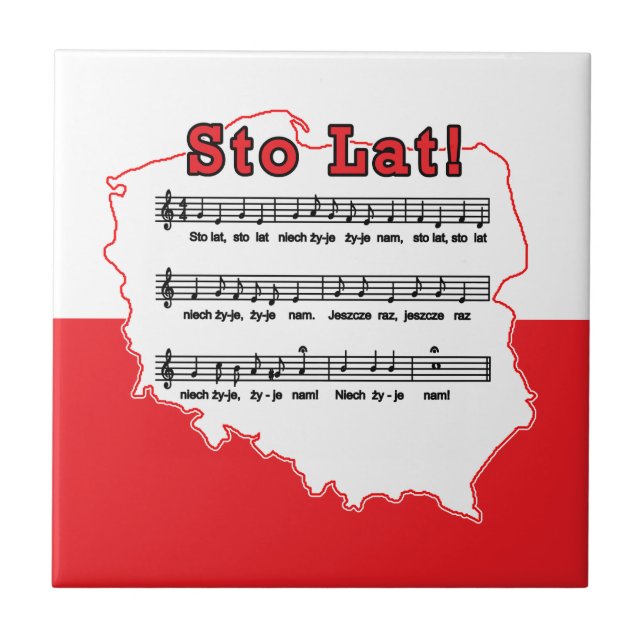 Carreau Sto Lat ! Carte de la chanson polonaise (Devant)