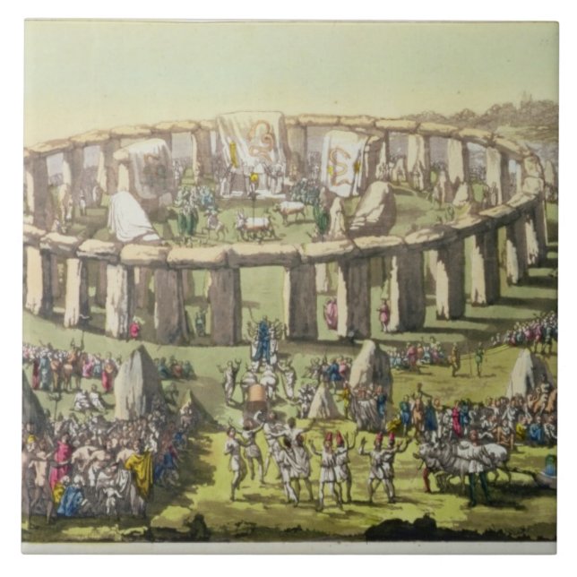 Carreau Stonehenge, ou un temple circulaire des druides, (Devant)