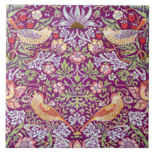 Carreau Strawberry Thief Red, William Morris