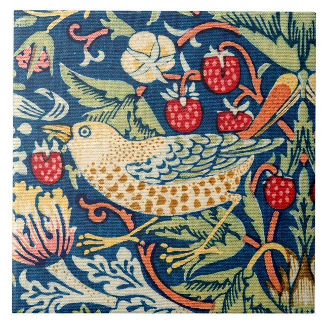 Carreau Strawberry Thief, William Morris (Devant)