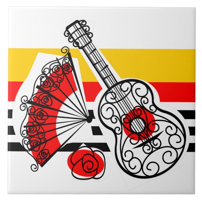 Carreau Stripe classique des Souvenirs espagnols (Devant)