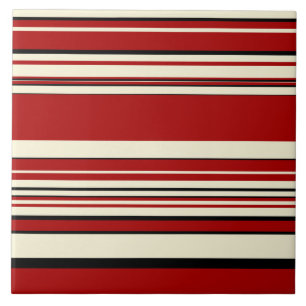 Carreau Stripes complexes - Rouge & Crème