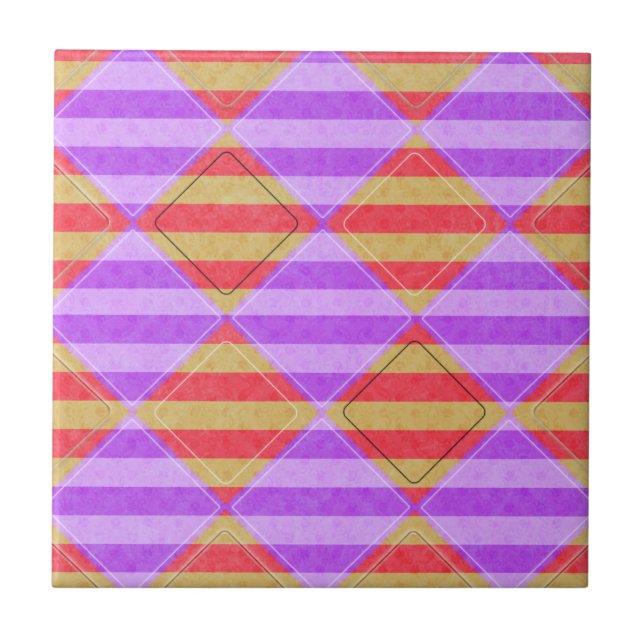 Carreau Stripes, Diamants, Spot Motif par Shirley Taylor (Devant)