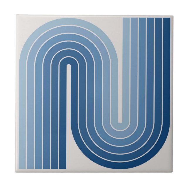 Carreau Style 1970s Arched Stripes Motif géométrique (Devant)