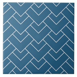 Carreau Style Art Déco Abstrait Marine Bleu céramique
