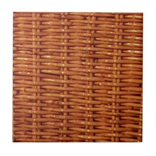 Carreau Style campagnard en osier Brown rustique de panier