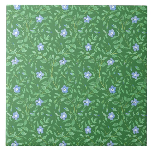 Carreau Style campagnard vert-foncé bleu de bigorneau (Devant)