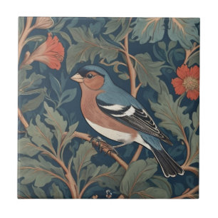 Carreau Style Chaffinch William Morris Orienté gauche vers