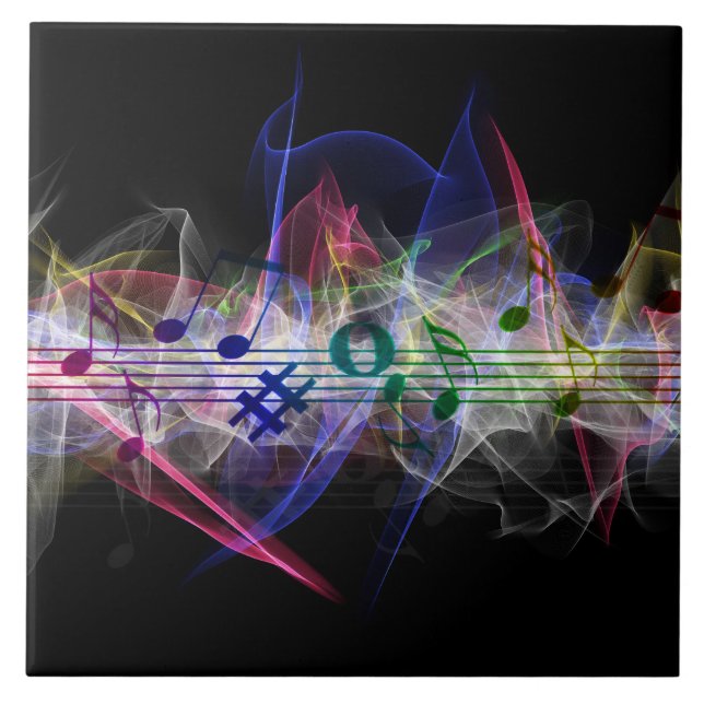 Carreau Style coloré de musique (Devant)