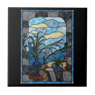 Carreau Style en verre souillé de cru d'usine de vase à