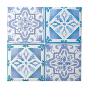 Carreau style italien, bleu, carrelage méditerranéen,
