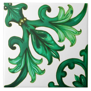 Carreau Style italien, mosaïque, vert