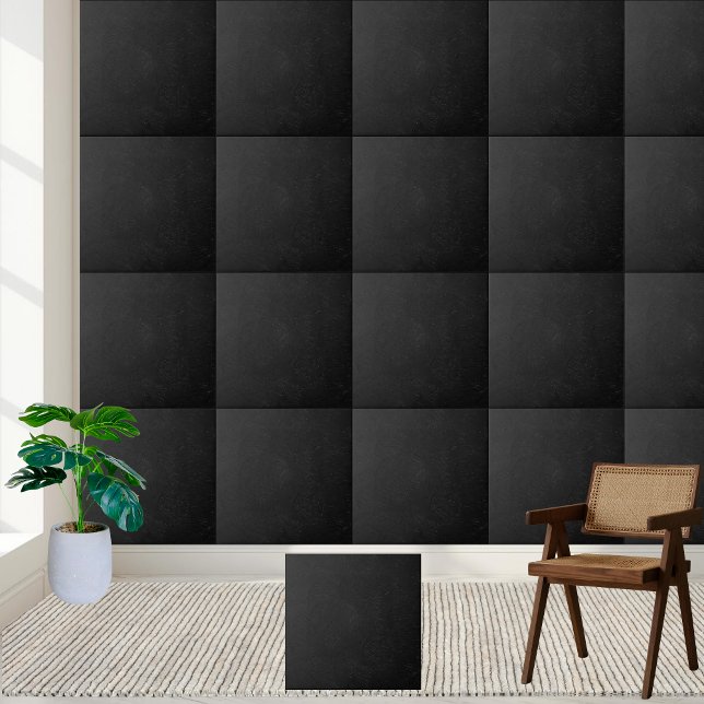 Carreau Style noir foncé texturé Accent intérieur élégant (Stylish Dark Black Textured Interior Accent Ceramic Tile)