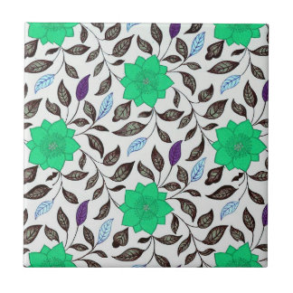 Carreau Style vintage Neo Mint Chine Poppy Floral Patte