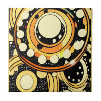 Style vintage tournoyant les cercles des vaisseaux
