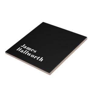 Carreau Stylish Editable Retro Modern Name (ou autre texte