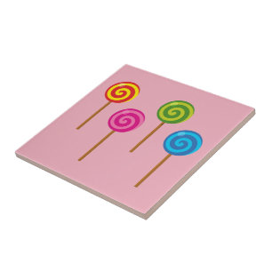 Carreau Sucettes spirales assorties colorées