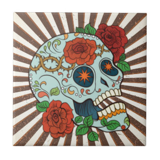 Carreau Sucre génial Skulls Dia de los Muertos