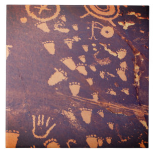 Carreau Sud-ouest Petroglyph Empreinte autochtone américai