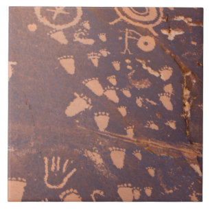Carreau Sud-ouest Petroglyph Empreintes amérindiennes