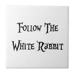 Carreau Suivez Alice du lapin blanc