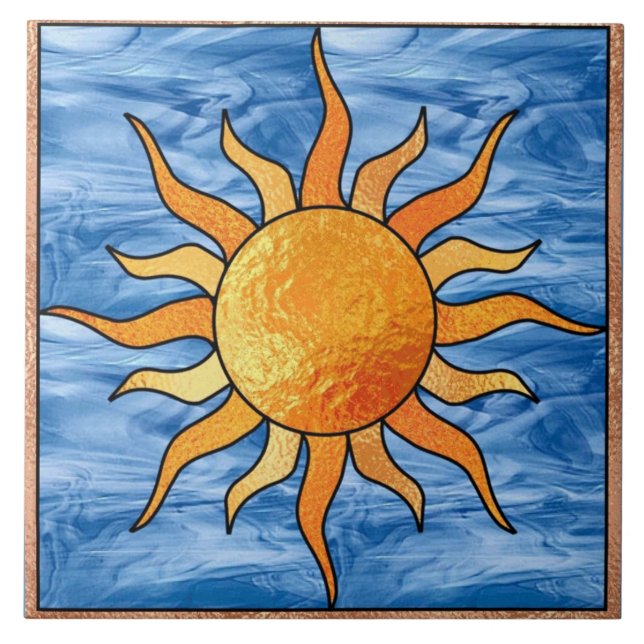 Carreau Sun et trépied de tuile de ciel (Devant)