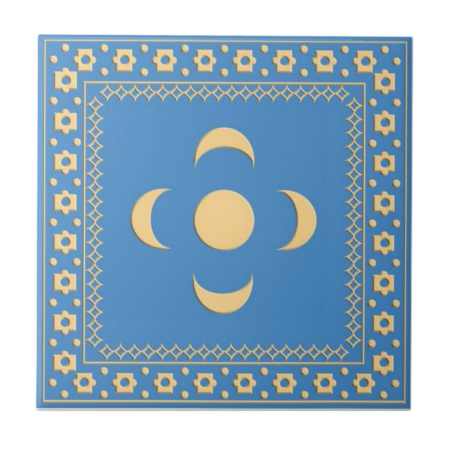 Carreau Sun et tuile de mosaïque de lune (Devant)