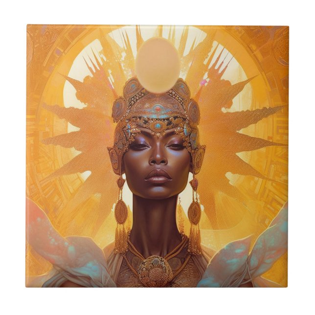 Carreau Sun Goddess Imaginaire Art (Devant)