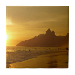 Carreau Sun Set à Ipanema Beach Brésil