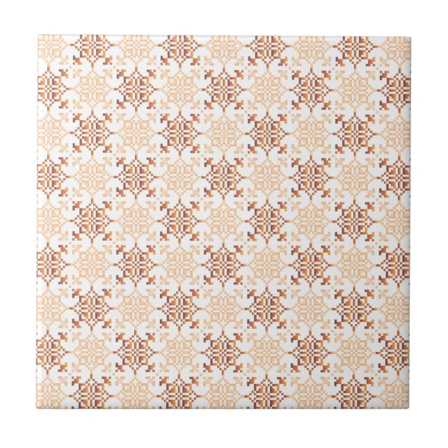 Carreau SUN traditionnel letton motif géométrique VII (Devant)